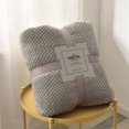thumbnail image 1 of Fall Blanket Fleece Throw Blanket, Soft Flannel Throw Blanket for Couch, Sofa, Bed, Weave Wave Pattern Throws, Lightweight Cozy and Warm Throw Blanket for All Seasons , 43x71 Inch, 1 of 2