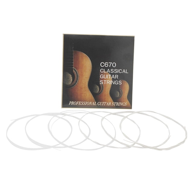 Corde de Guitare Classique pour Étudiant, Qualité Sonore Corde de Guitare Forte Robustesse Ensemble de 6 Pcs Durable Antirouille pour Ateliers de Réparation