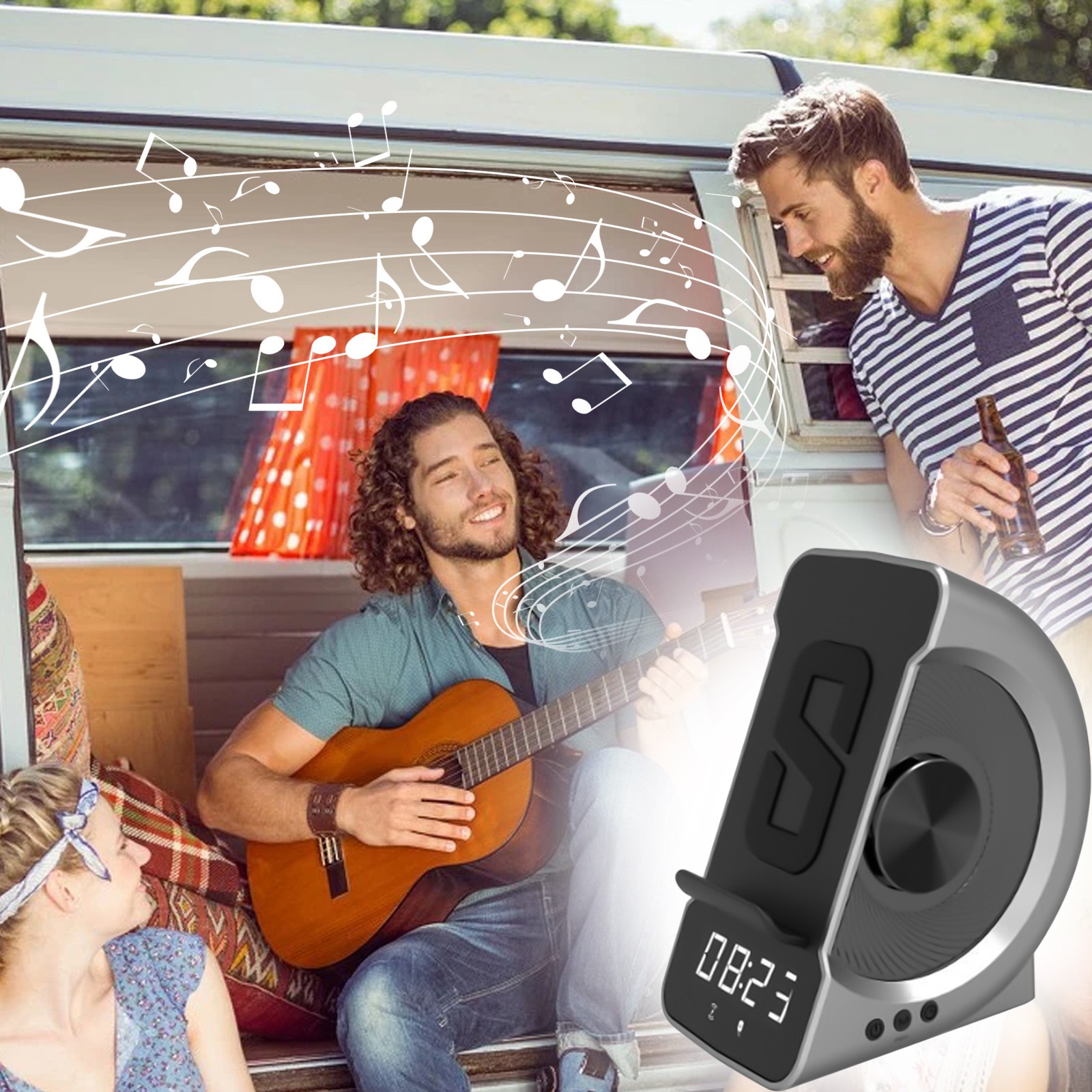 TopLLC Bluetooth Speaker Wireless Portable Speaker With Stereo Sound R-ich Bass Built-in Mic FM Radio Speaker on Clearance