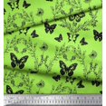 thumbnail image 2 of Soimoi Polyester Crepe Fabric Leaves,Floral & Butterfly Print Fabric by Yard 52 Inch Wide, 2 of 3