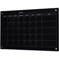 thumbnail image 1 of Audio-Visual Direct Glass Dry-Erase Calendar Whiteboard Set - 60 x 90 cm - (Magnetic, Black), 1 of 5