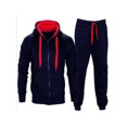 thumbnail image 1 of Innerwin Hoodies Color Block Men Sweatsuit Sports Zip Up Regular Fit Tracksuit Set Style-M 2XL, 1 of 2