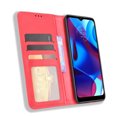 thumbnail image 4 of Compatible with Motorola Moto G Pure Case Magnetic Closure Vintage Pattern PU Leather Wallet Cover with Card Slots-Red, 4 of 5