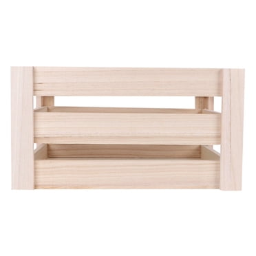POINTERTECK Crates Wooden Unfinished Box Wood Crate Fruit Shippingdecorative Vintage Nesting Storageboxes Desktop Crafts