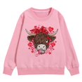 thumbnail image 4 of PMVFHDE Chandail Personnalisé Filles Mode Décontractée Col Rond Sans Capuche Manches Longues Imprimé Saint-Valentin Rose, 8-9 Ans, 4 of 4
