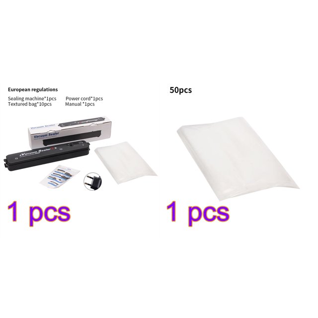 Youkk Food Sealer Electric Vacuum Packaging Machine Portable Kitchen Sealing Packer with Sealing Bags, EU Plug