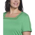 thumbnail image 5 of RAFAELLA Women's Square Neckline Short Sleeve Tee Shirt, 5 of 5