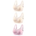 thumbnail image 1 of Timegard 3pc Bras for Women Wirefree Breathable Adjustable Strap Full Coverage High Support Comfort Bras, 1 of 3