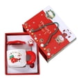 thumbnail image 2 of Lipstore Christmas Mug Set Water Container Milk Mug Tea Cup Cute with Lid Spoon Xmas Gift Red Socks, 2 of 8