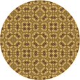 thumbnail image 1 of Ahgly Company Tapis d'Intérieur Ronds Transitionnels Lavables à la Machine, Brun Selle, 4 Pieds Rond, 1 of 7