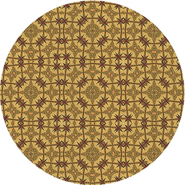 Ahgly Company Tapis d'Intérieur Ronds Transitionnels Lavables à la Machine, Brun Selle, 8 Pieds Rond