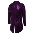 thumbnail image 3 of Costume pour Homme Paillettes Brillantes Col Rabattu Bal Queue-de-Pie Smoking, 3 of 5