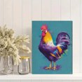 thumbnail image 2 of Vibrant Rooster Canvas Wall Art 15.75x11.81 Inches, 2 of 8