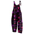 thumbnail image 1 of B91xZ Salopette Décontractée pour Femmes, Pantalon Ample avec Bretelles Réglables, Mode Jambes Larges, Rose G, 1 of 4