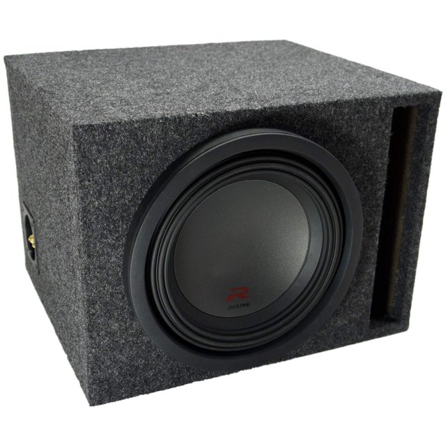 American Sound Connection Bundle avec Alphine R-W10D4 Boîtier de Port Ventilé 10 Pouces pour Voiture Universelle