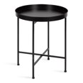 thumbnail image 1 of Kate and Laurel Celia Table d'Appoint Ronde Charmant, 18.25 x 18.25 x 22, Noir, Table d'Accent Moderne Minimaliste pour Rangement et Présentation, 1 of 1