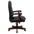 thumbnail image 3 of Martha Washington Black Leather Executive Swivel Chair with Arms, 3 of 9