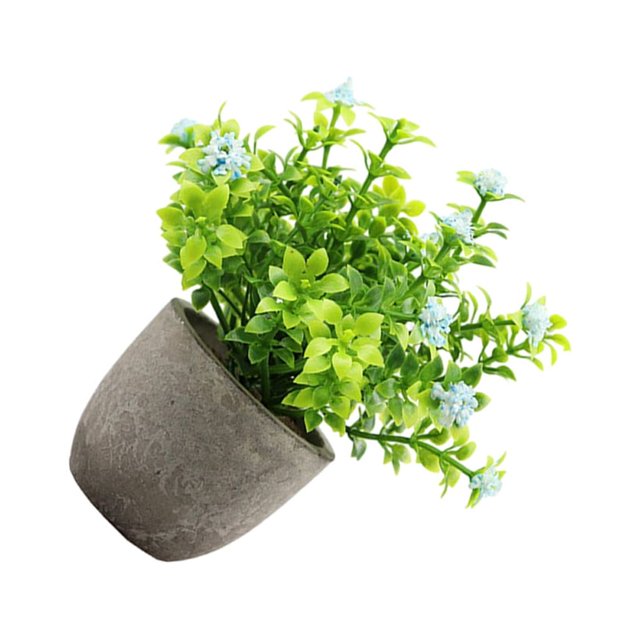 Redempat Plastic Easy To Clean Artificial Succulent Realistic Appearance Long-lasting Durability Eco-friendly blue babysbreath 1Set
