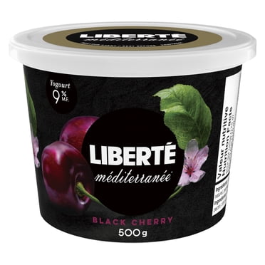 Yogourt Liberté Méditerranée 9 %, cerise noire, 500g