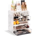 thumbnail image 1 of Sorbus Cosmetic Makeup Organizer with 7 Drawers and 16 Slots (Marble Design), 1 of 7