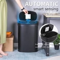 thumbnail image 2 of FDW 13 Gallon (50L) Touchless Stainless Steel Trash Can, Automatic Sensor Kitchen Waste Bin with Lid for Home & Office Use, Black, 2 of 7