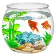 thumbnail image 1 of Shisuyan Fish Bowl Plastic Transparent Small Aquarium Small Fish Tank Fish Bowl for Betta Fish Goldfish, 1 of 9