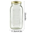 thumbnail image 3 of ZZkhGO Wide Mouth Half Gallon Glass Jar, Extra Large Canning Jar with Lid and Band, Airtight Pantry Storage Container for Home Preserving, 3 of 7