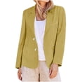 thumbnail image 1 of Blazer pour Femmes, Veste Décontractée Unie à Manches Longues, Manteau de Travail en Polyester à devant Ouvert, Longueur Régulière, 1 of 3