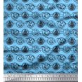 thumbnail image 1 of Soimoi Polyester Crepe Fabric Bird,Fish & Ship Ocean Fabric Prints by Yard 42 Inch Wide, 1 of 3