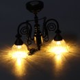 thumbnail image 3 of Retro Dollhouse Miniature Ceiling Light,Double Head Flower Chandelier Mini Light For 1:12 Scale Dollhouse, 3 of 8