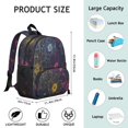 thumbnail image 3 of Bright Floral Students Backpack - Vintage Tropical Flower and Leaves Pattern with Durable Construction, Comfortable Dual Shoulder Support for School Use, 3 of 6