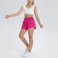 thumbnail image 2 of VSSSJ Kids Athletic Shorts Drawstring Waist Zipper Pocket Breathable Quick-Drying Summer Running Active Shorts Hot Pink 90, 2 of 7