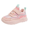 thumbnail image 1 of Kcodviy Girls Sports Shoes able Light Up Shoes for Girls New Pattern Simple Solid Shoes Size 6 for Girls Color Four Seasons Casual Flat Bottom Thick Bottom Comfortable Hook Loop Shoes, 1 of 9