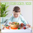 thumbnail image 4 of allBambu Bamboo Baby Bowl with Suction & Spoon- Yellow, 4 of 6
