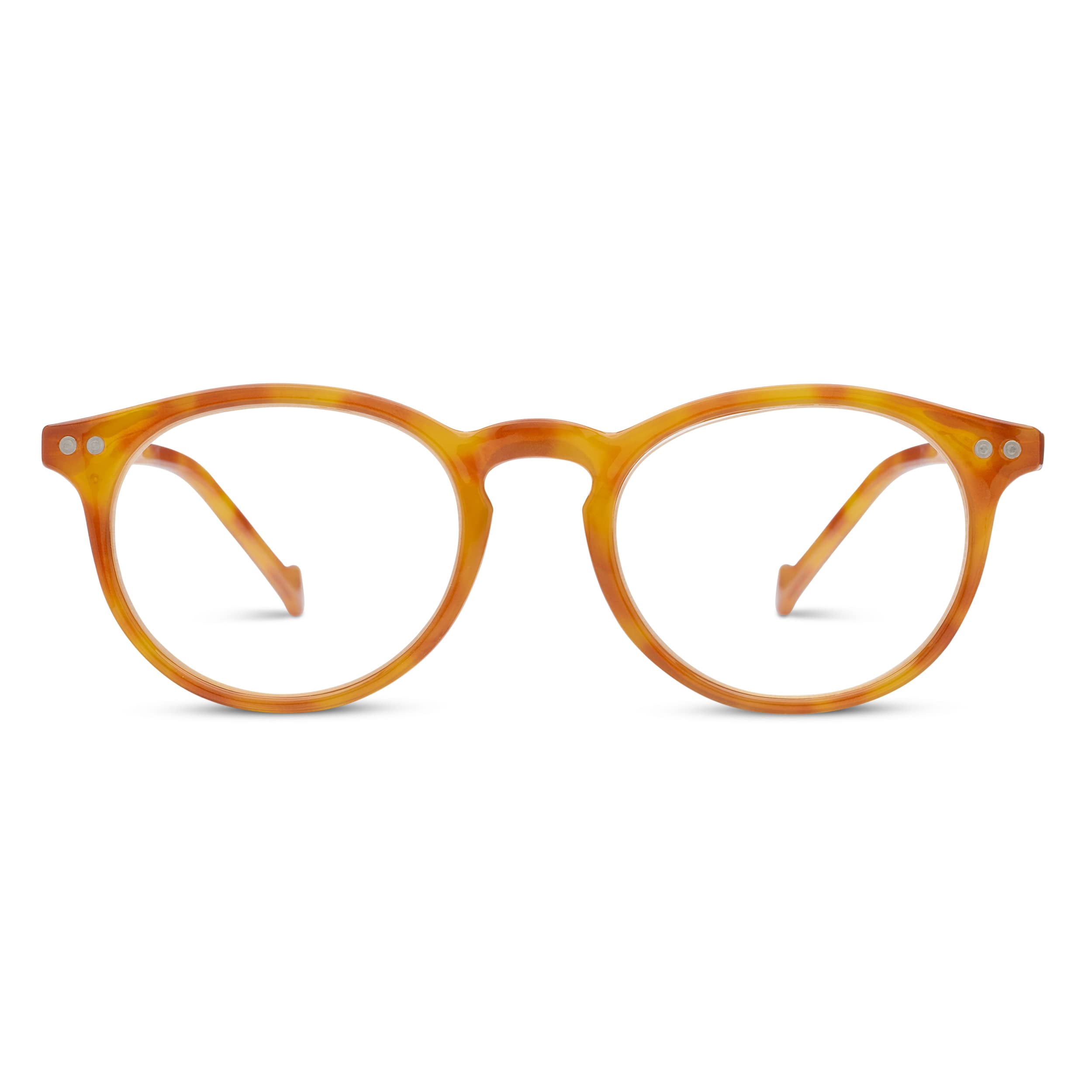 Peepers by PeeperSpecs Brain Trust Round Reading Glasses, Honey Tortoise, 47 + 2