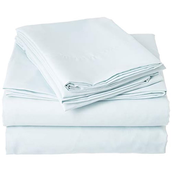 Smart Cool Microfiber King Bed Sheets, Casual Aqua Cooling Sheets, Cooling Bed Sheets 4-Piece Include Flat Sheet, Fitted Sheet & 2 Pillowcases