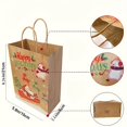 thumbnail image 4 of QJUHUNG Holiday Themed Kraft Paper Gift Bags with Reinforced Handles - Set of 4/8/12/16  Festive Reindeer  Snowflake  Tree  and Santa Sleigh Print for Party Favor and Candy Packaging  Eco, 4 of 7
