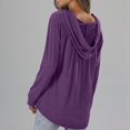 thumbnail image 3 of GigrtiJin Womens Oversized V-Neck Tops 2025 Trendy Long Sleeve Solid Color Blouses Button Decor Casual Shirts, 3 of 5