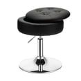 thumbnail image 1 of Costway Vanity Stool Adjustable 360° Swivel Storage Makeup Chair w/ Removable Tray Black, 1 of 10