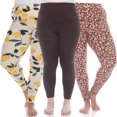 thumbnail image 1 of White Mark Leggings Imprimés Extensibles Doux pour Femmes Lot de 3, 1 of 2