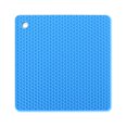 thumbnail image 1 of ziyahi Heats Insulation Table Mat Dish Plate Pot Pad Square Coaster Nonslip Placemat Desk Countertop Protector Kitchen Draining Blue, 1 of 5