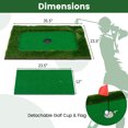 thumbnail image 3 of Costway Tapis de Golf Rectangulaire Flottant Vert pour Piscine Comprend Tapis de Frappe de Golf 6 Balles de Golf, 3 of 10