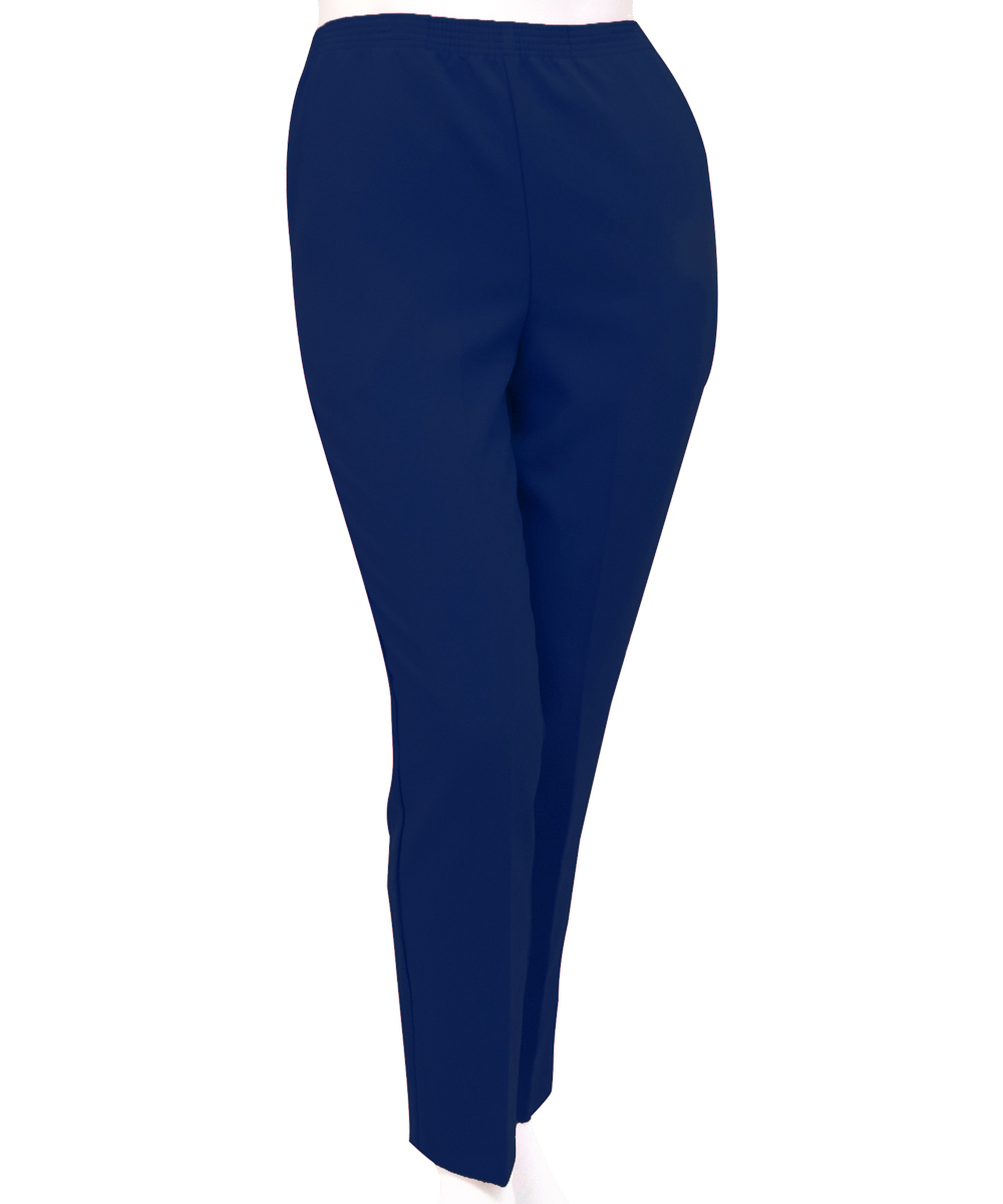 Silvert's Women's Two Pocket Elastic Waist Pants, Navy, Size 20
