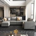 thumbnail image 1 of HONBAY Modular Sectional Sofa Couch , U Shaped Couch with Storage Seats, Sectional Sofa with Convertible Chaise and Ottomans, Grey, 1 of 8