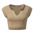 thumbnail image 4 of Kcodviy Womens V Neck Short 4X Tops for Women Plus Size Sleeve Racer Back Tank 30Th Birthday Tops for Women Tops Halter Neck Crop A New Day Top Womens Top, 4 of 5