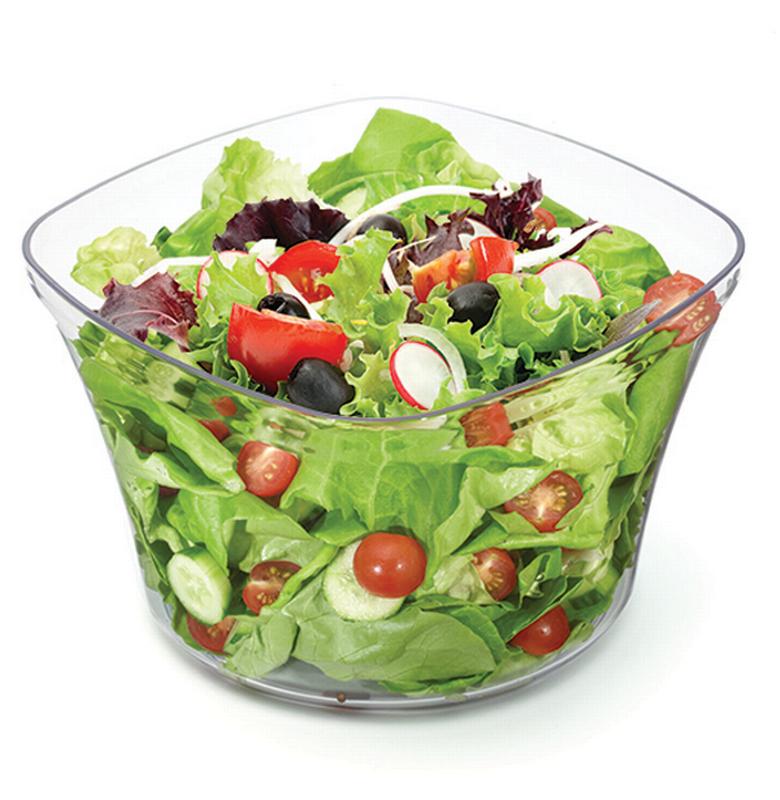 Starfrit Essoreuse à Salade, Capacité 5L, Poignée Rétractable, Bouton de Frein Rapide, Pieds Antidérapants, Bol pour Mélanger et Servir, Lave-Vaisselle