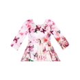 thumbnail image 4 of Girls Dress Satin Silk Butterfly City Building View Pink 5 Years, 4 of 4
