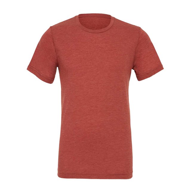 BELLA+CANVAS T-Shirt Unisexe Col Rond Tri-Mélange Manches Courtes, P, Argile Tri-Mélange