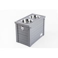 thumbnail image 1 of Nouvel âge Pet Ecoflex – Diner surélevé pour chiens avec rangement de nourriture et 2 bols gris, 1 of 8