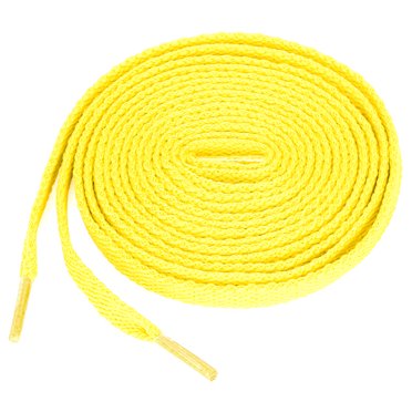 INSPIRE CHIC Unisex 5 Pairs High Durability Athletic Flat Shoelaces for Sneakers Fluorescence Yellow 120 cm/47.2"